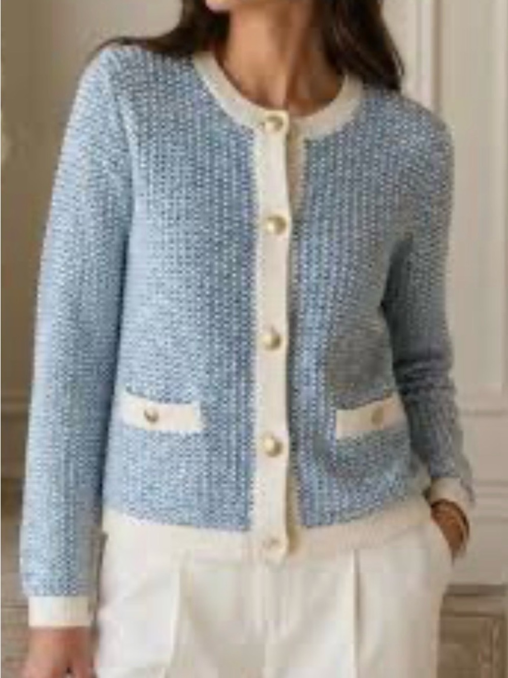 J. Crew Popcorn-stitch lady jacket cardigan sweater